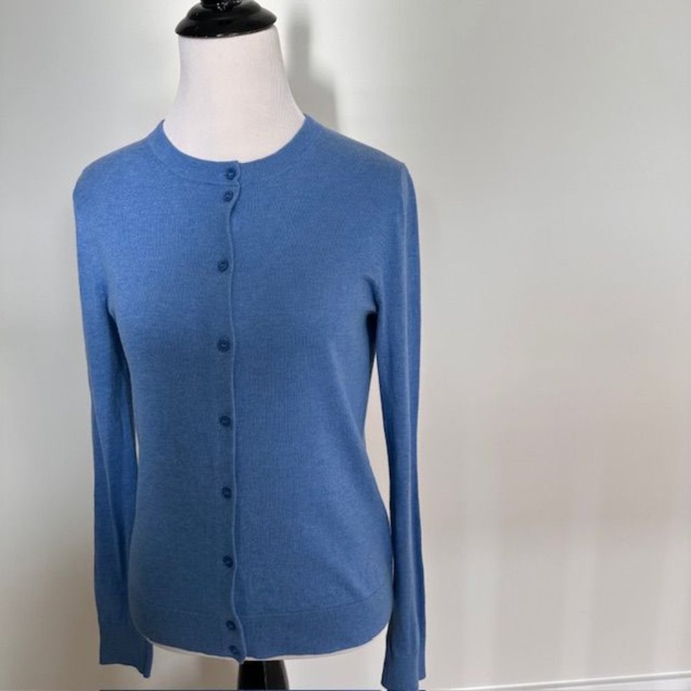 J. Crew Jackie 100% cotton sweater blue size XS EUC